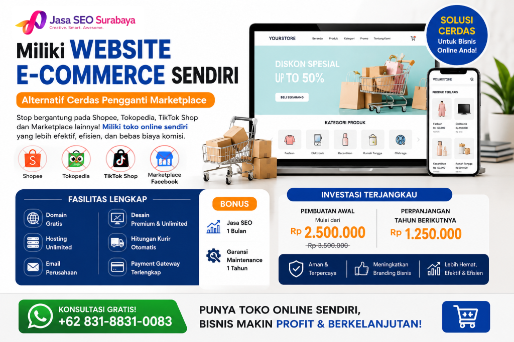 Jasa website e commerce surabaya